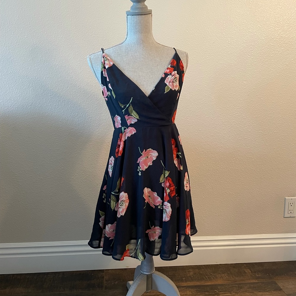 Blue and Pink floral dress